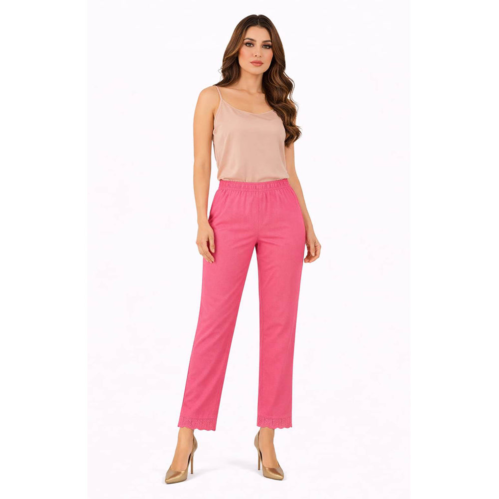 Women's Bottom Lace Pants pink