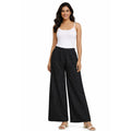 Women's Full Chikan Work Heavy Rayon Palazzo black