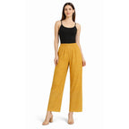 Women Chikan Kari Palazzo golden