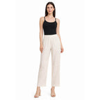 Women Chikan Kari Palazzo cream