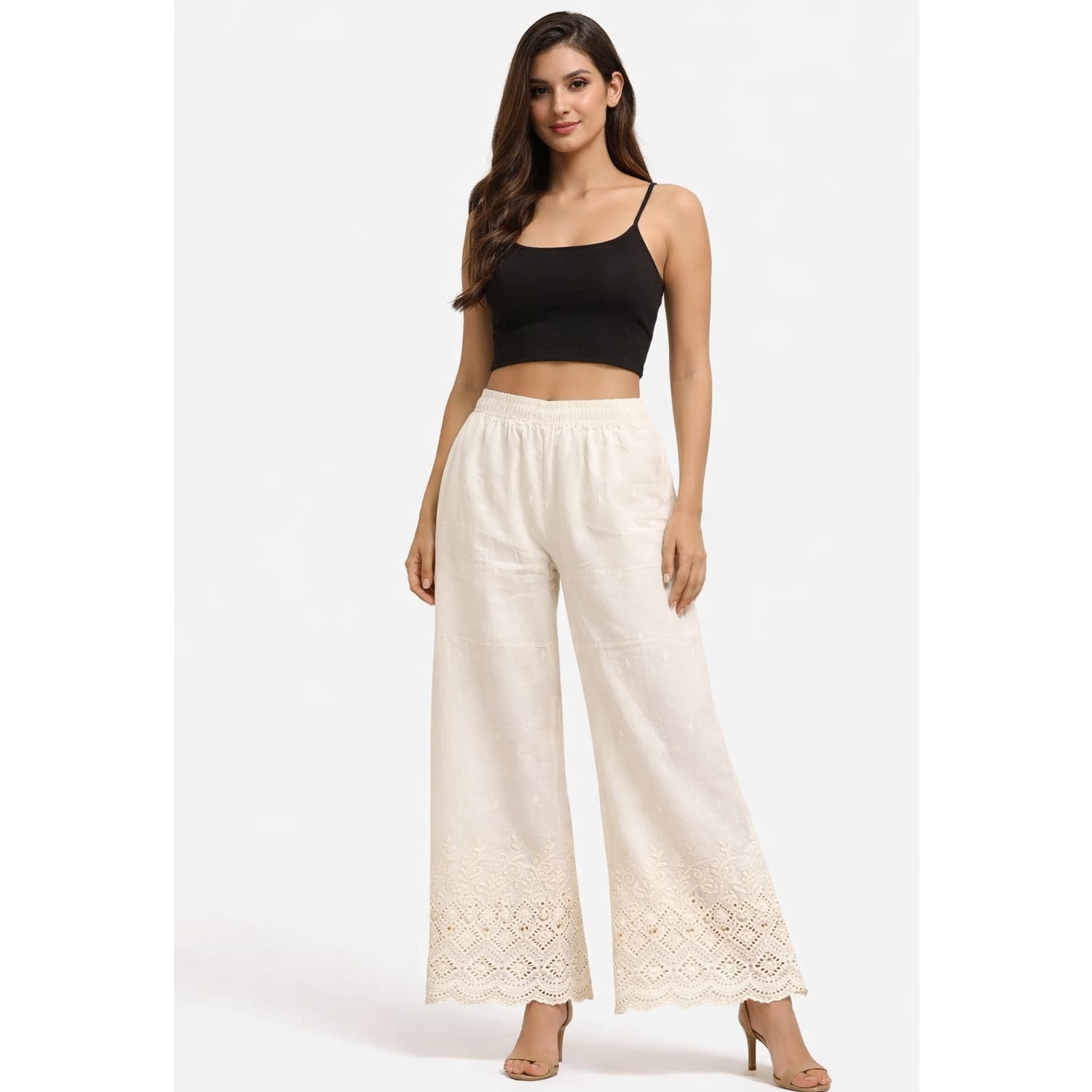 Cut work Khadi Palazzo