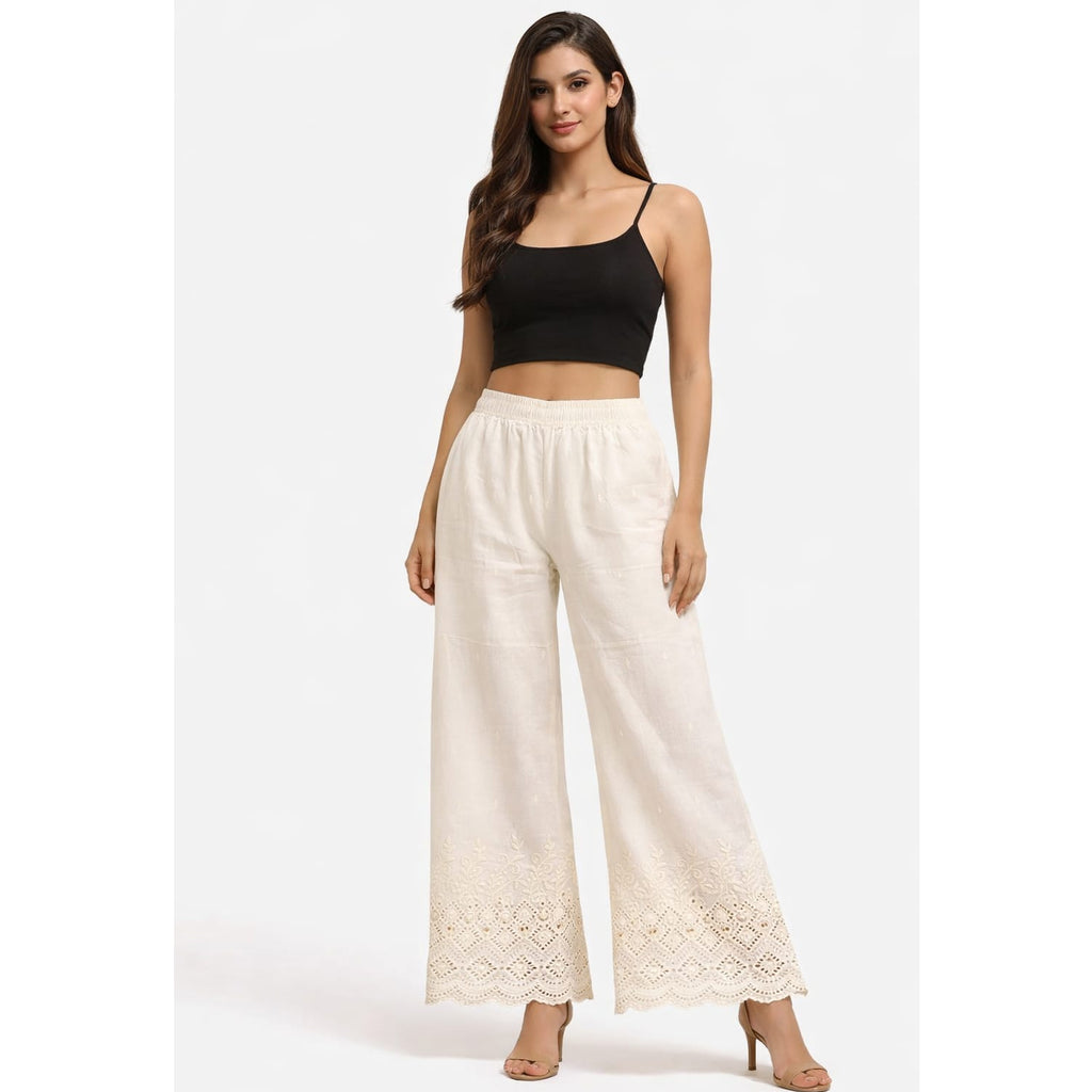 Cut work Khadi Palazzo