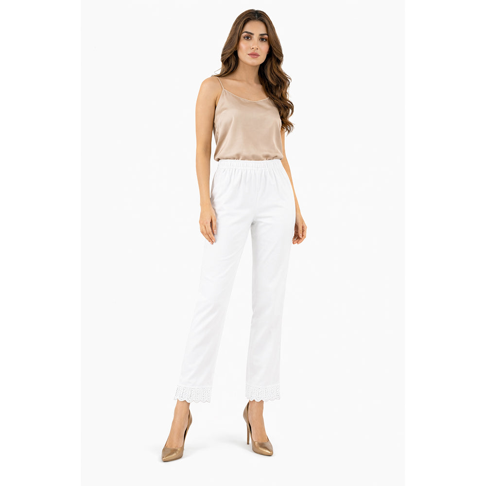 Women's Bottom Lace Pants white