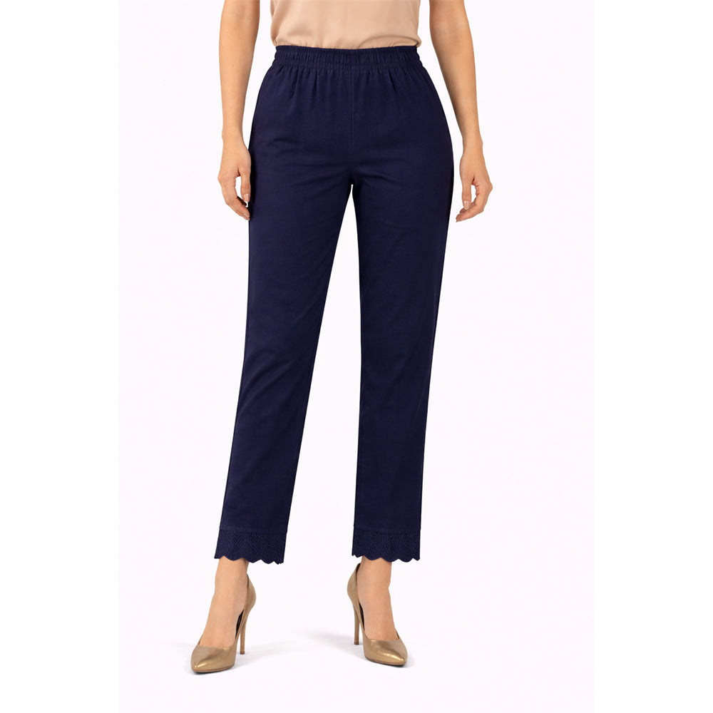 Women's Bottom Lace Pants navy-blue