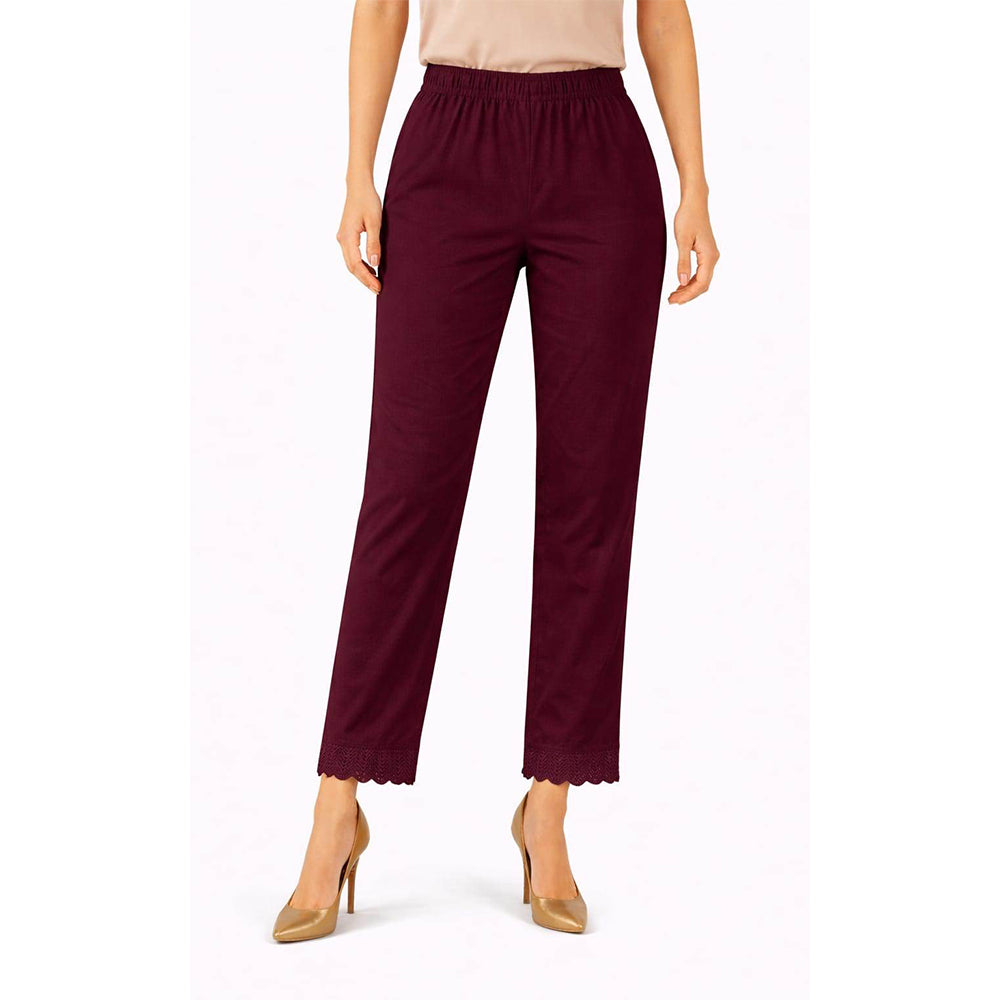 Women's Bottom Lace Pants wine