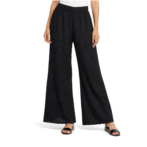 Women Chikan Kari Palazzo black