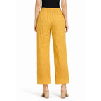 Women Chikan Kari Palazzo golden