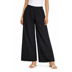 Women's Full Chikan Work Heavy Rayon Palazzo black