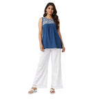 Lace Work Palazzo | White