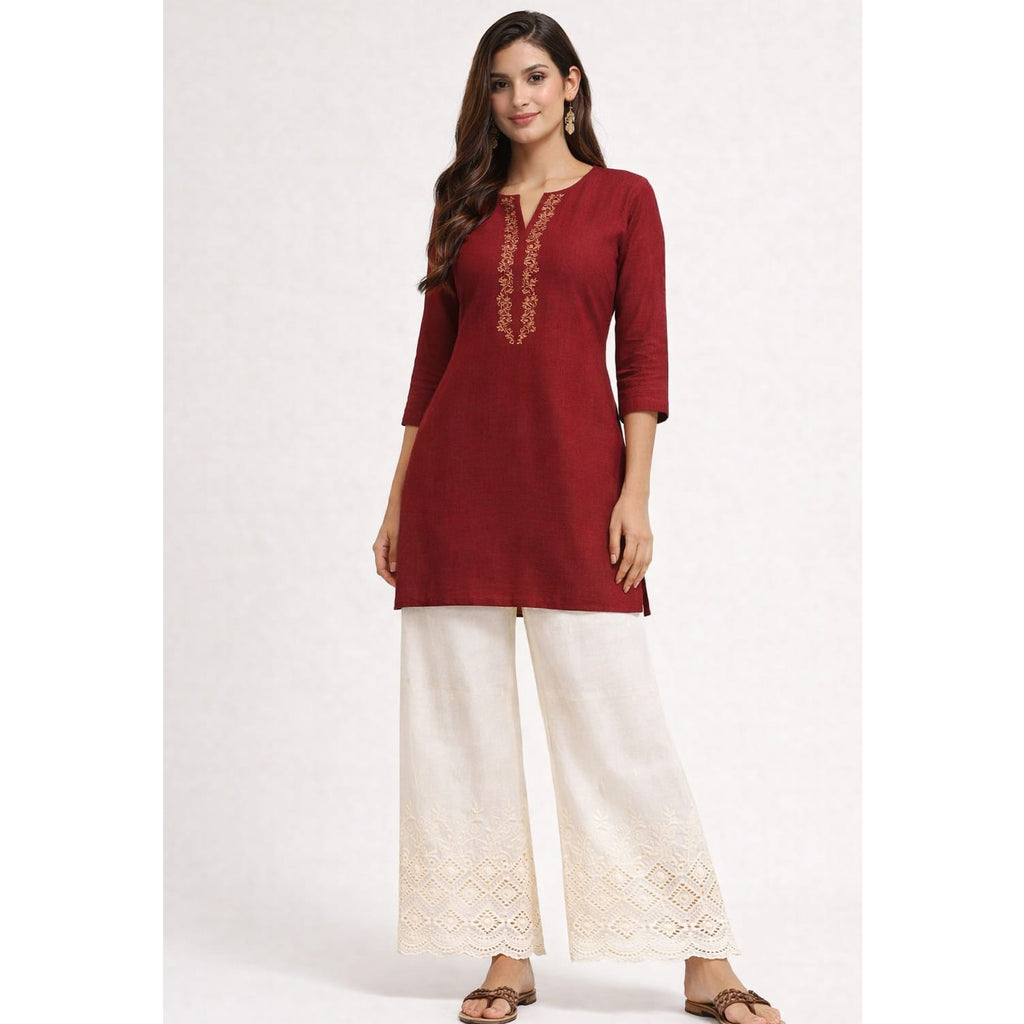Cut work Khadi Palazzo
