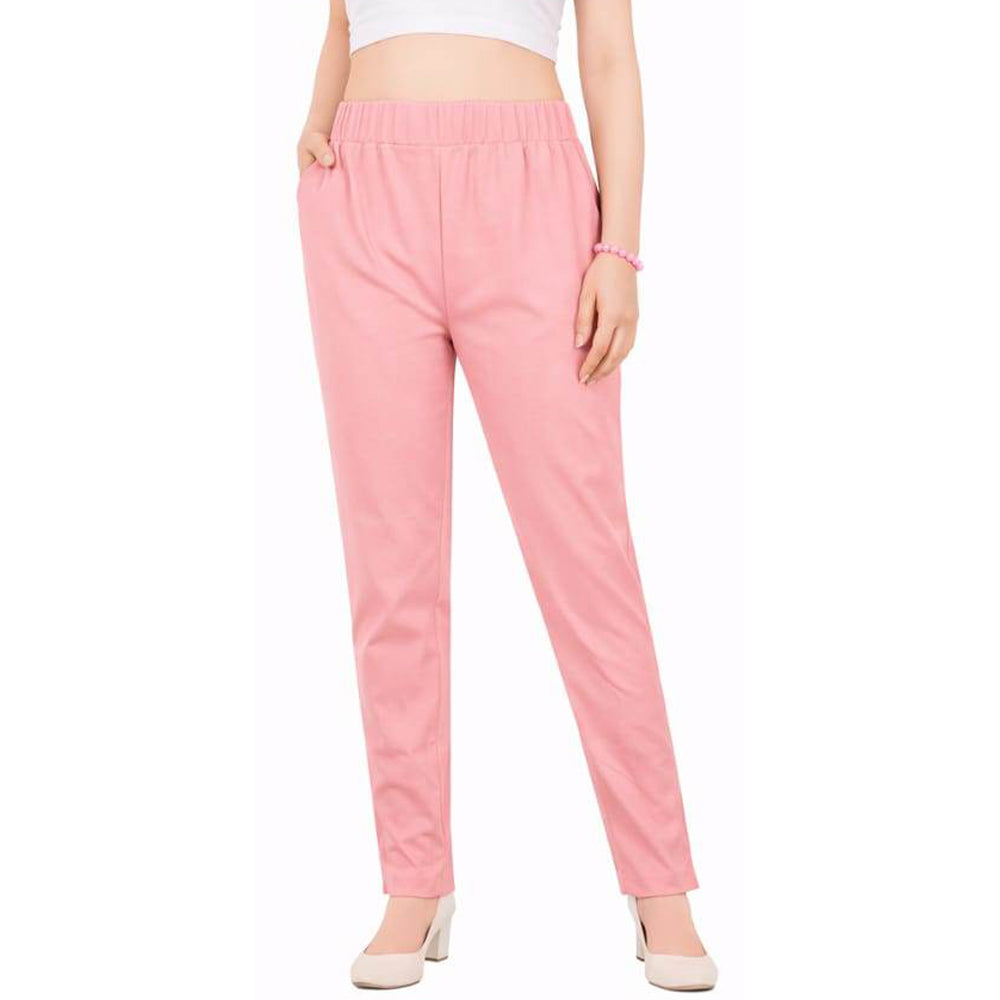 Straight Fit Pants for Women baby-pink
