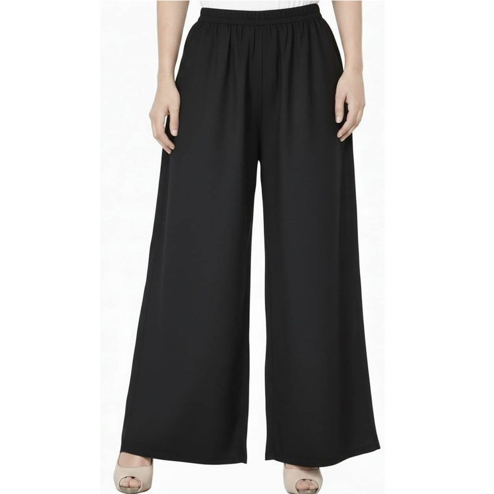 Women's Plain Rayon Palazzo black