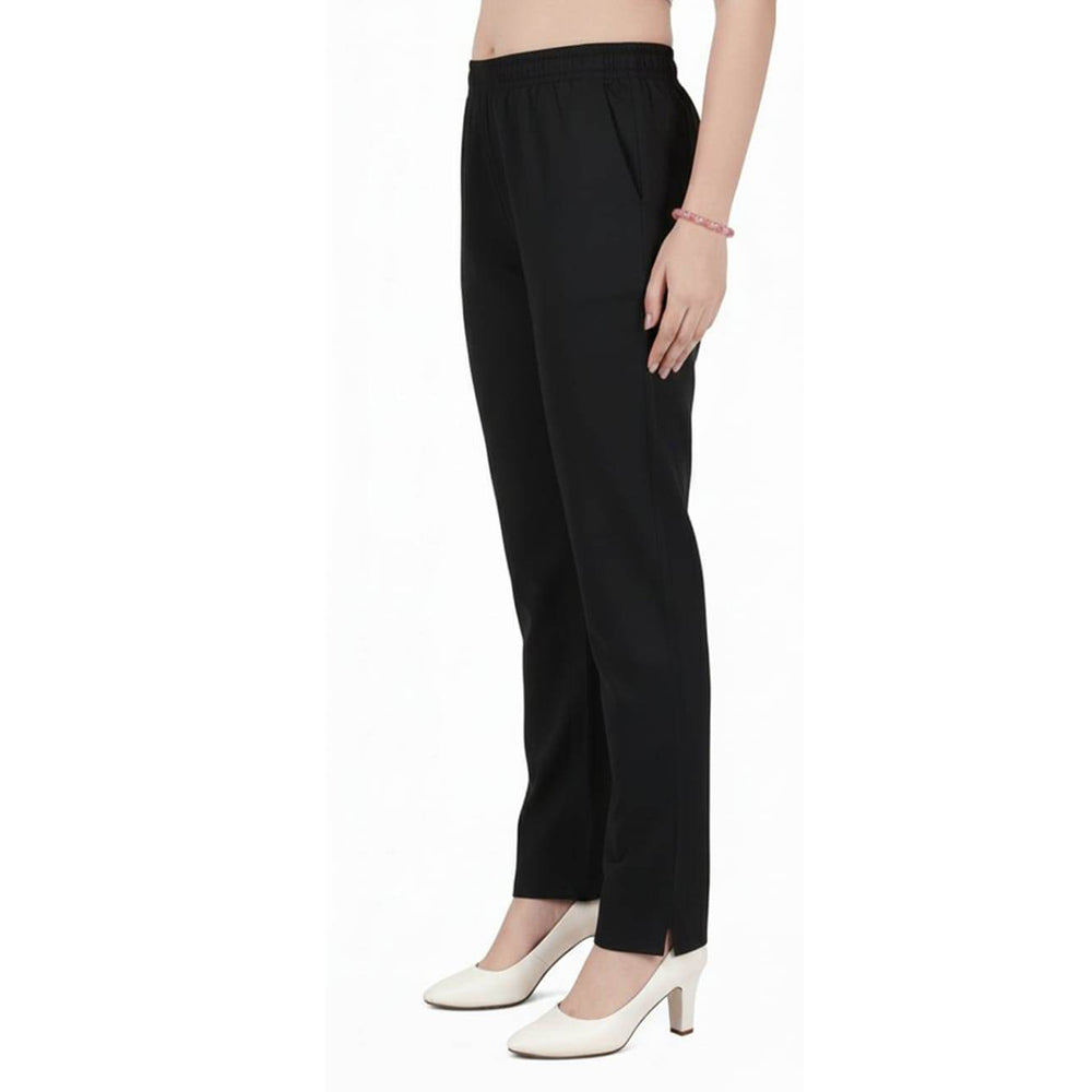 Straight Fit Pants for Women black