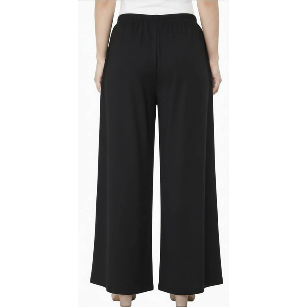 Women's Plain Rayon Palazzo black