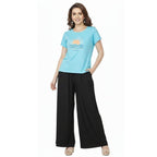 Women's Plain Rayon Palazzo black