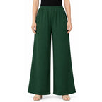Women's Plain Rayon Palazzo bottle-green