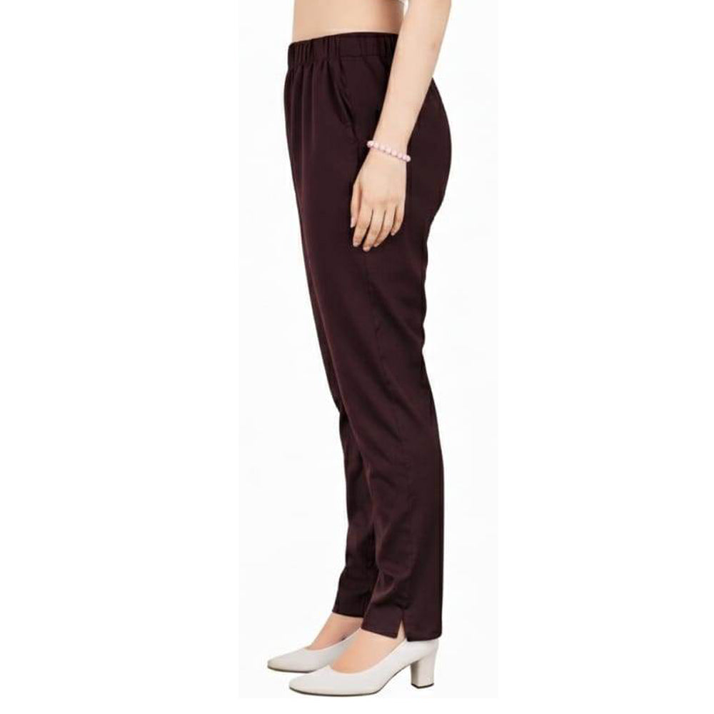 Straight Fit Pants for Women coffee