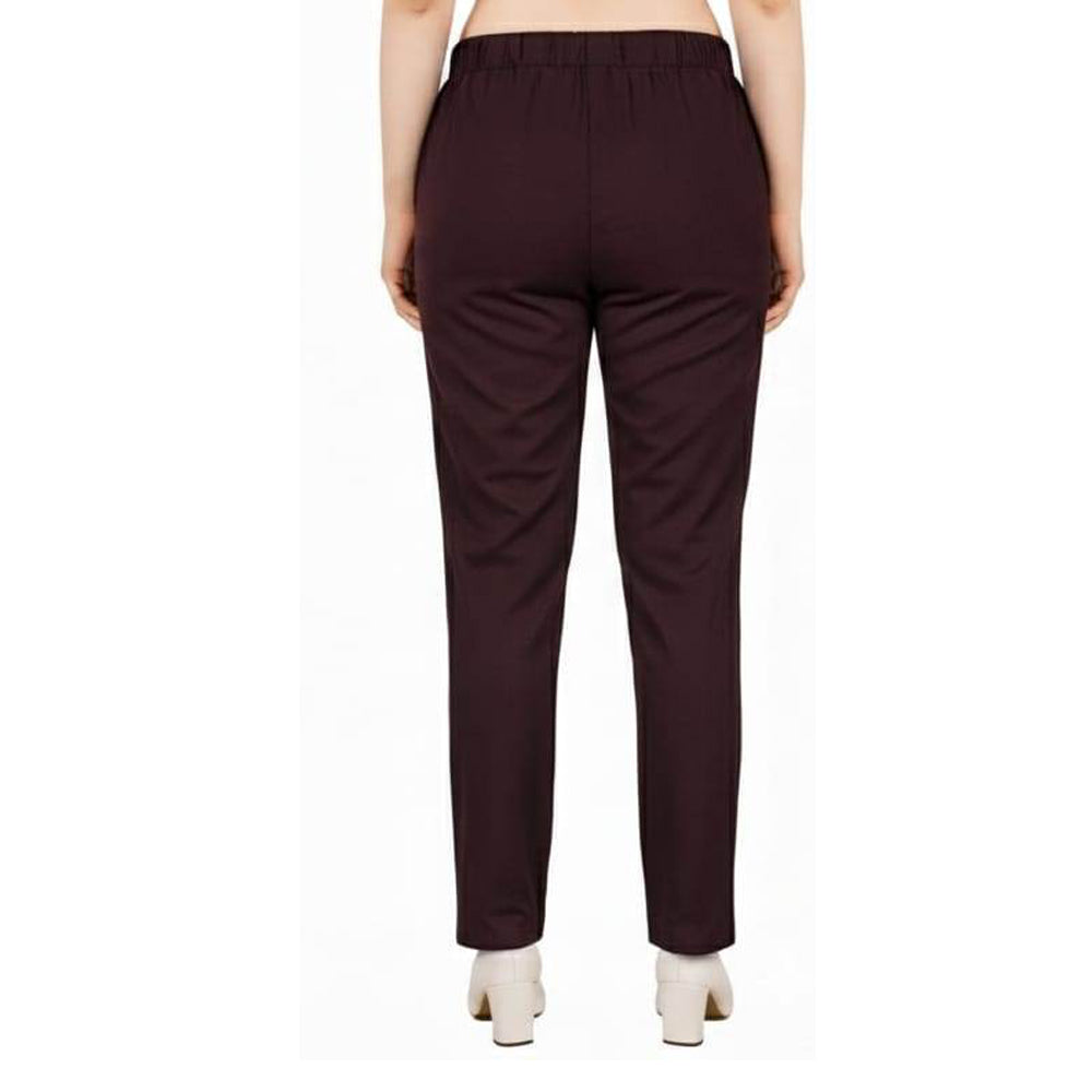 Straight Fit Pants for Women coffee