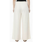Women's Plain Rayon Palazzo cream