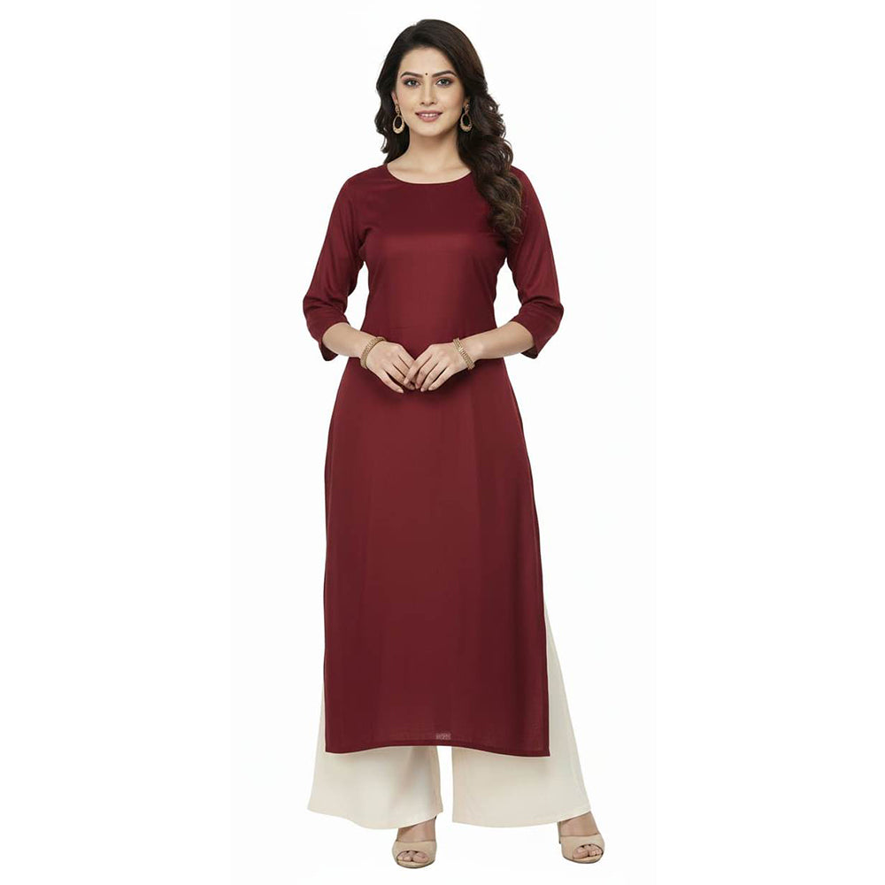 Women's Plain Rayon Palazzo cream