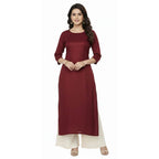 Women's Plain Rayon Palazzo cream