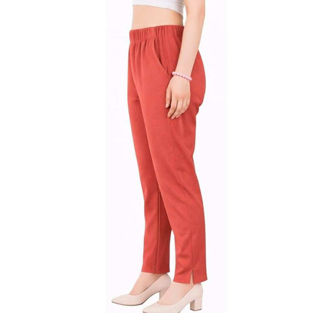 Straight Fit Pants for Women dark-peach