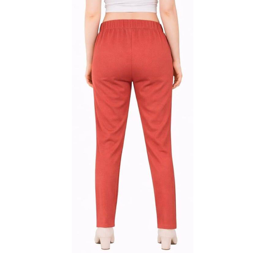 Straight Fit Pants for Women dark-peach