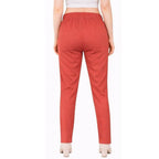 Straight Fit Pants for Women dark-peach