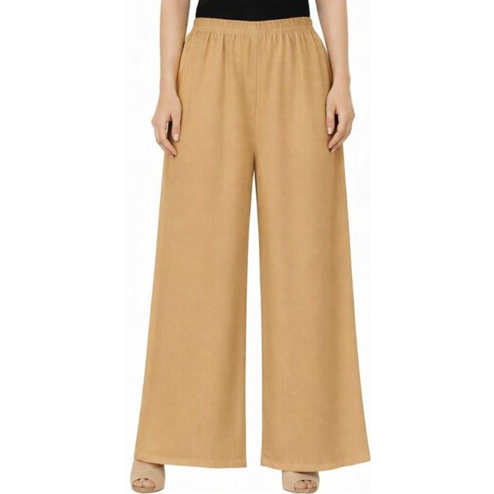 Women's Plain Rayon Palazzo dark-skin