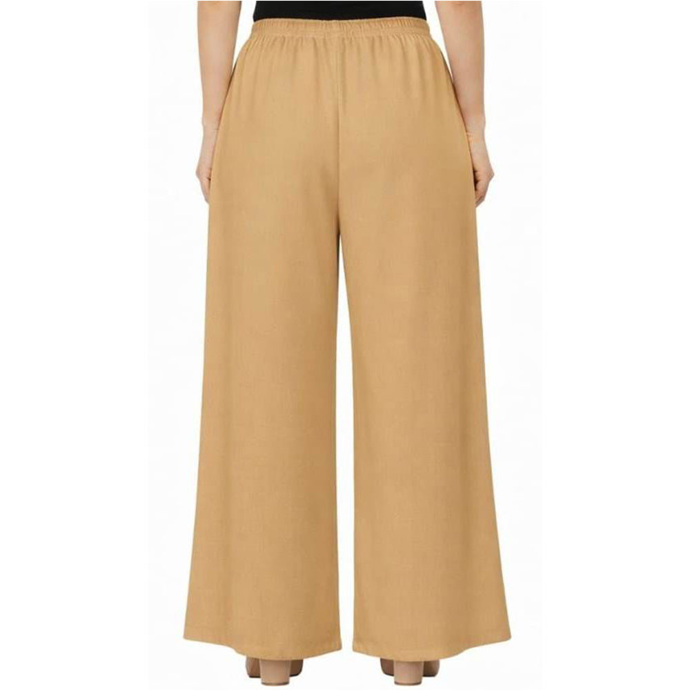 Women's Plain Rayon Palazzo dark-skin
