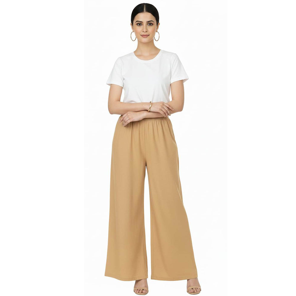 Women's Plain Rayon Palazzo dark-skin