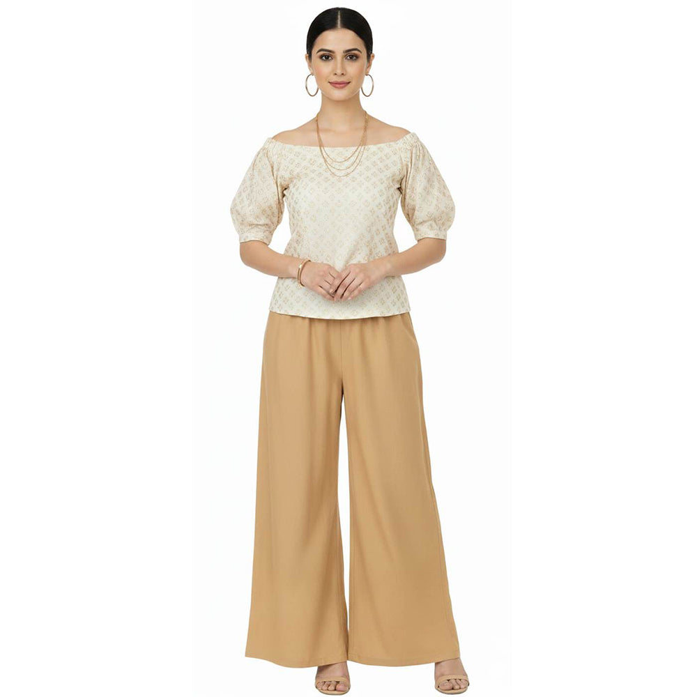 Women's Plain Rayon Palazzo dark-skin