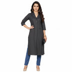 Straight Fit Pants for Women denim-blue