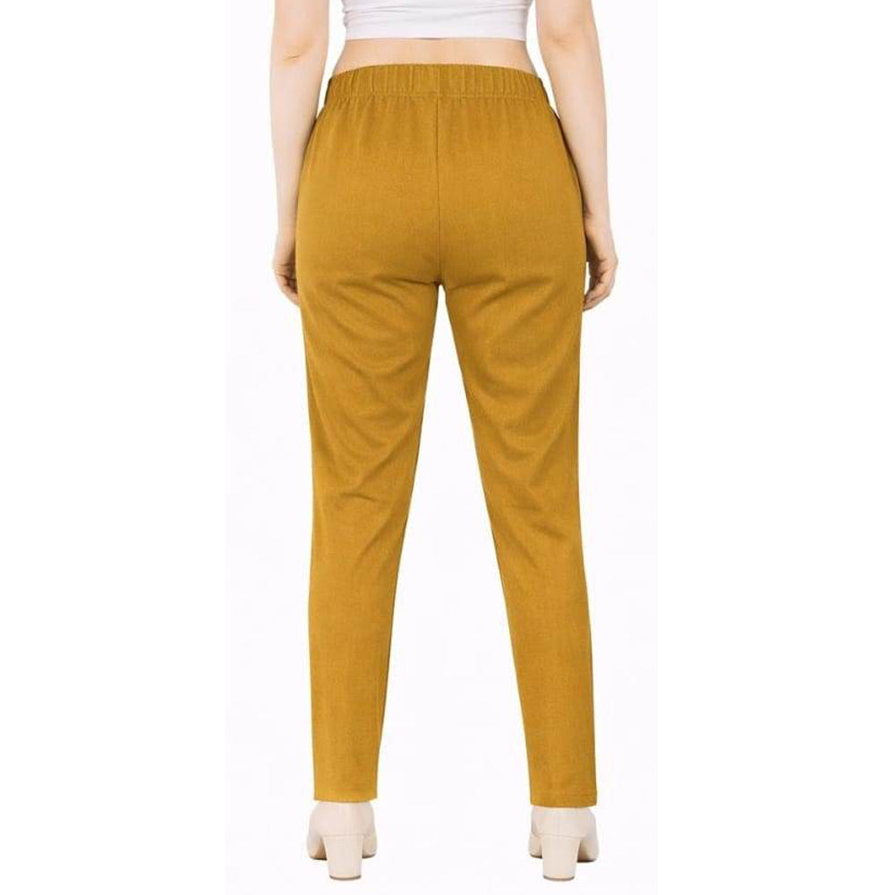Straight Fit Pants for Women golden