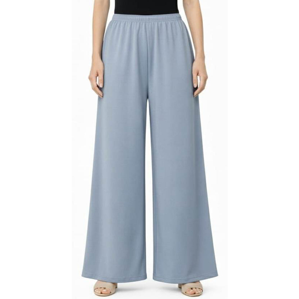 Women's Plain Rayon Palazzo grey