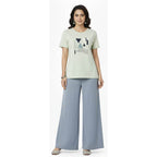 Women's Plain Rayon Palazzo grey