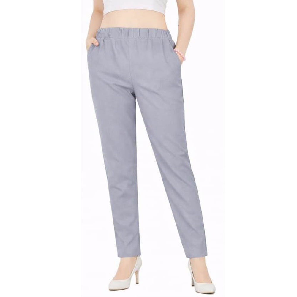 Straight Fit Pants for Women light-grey