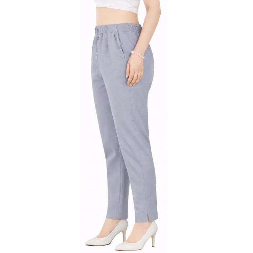 Straight Fit Pants for Women light-grey