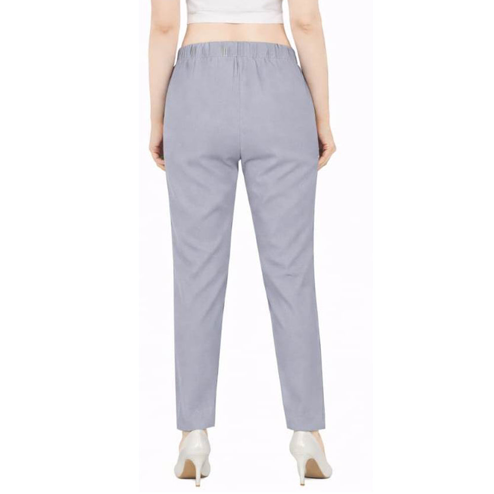 Straight Fit Pants for Women light-grey