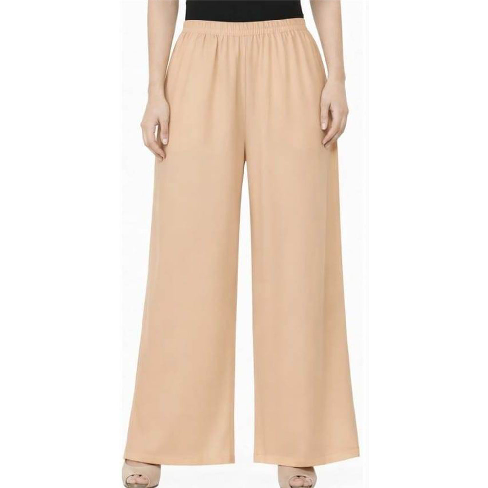 Women's Plain Rayon Palazzo light-skin