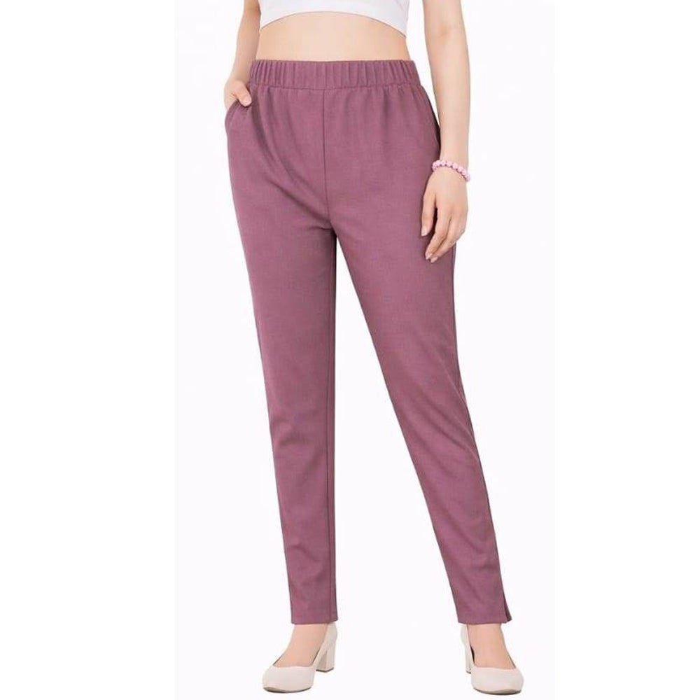 Straight Fit Pants for Women magenta