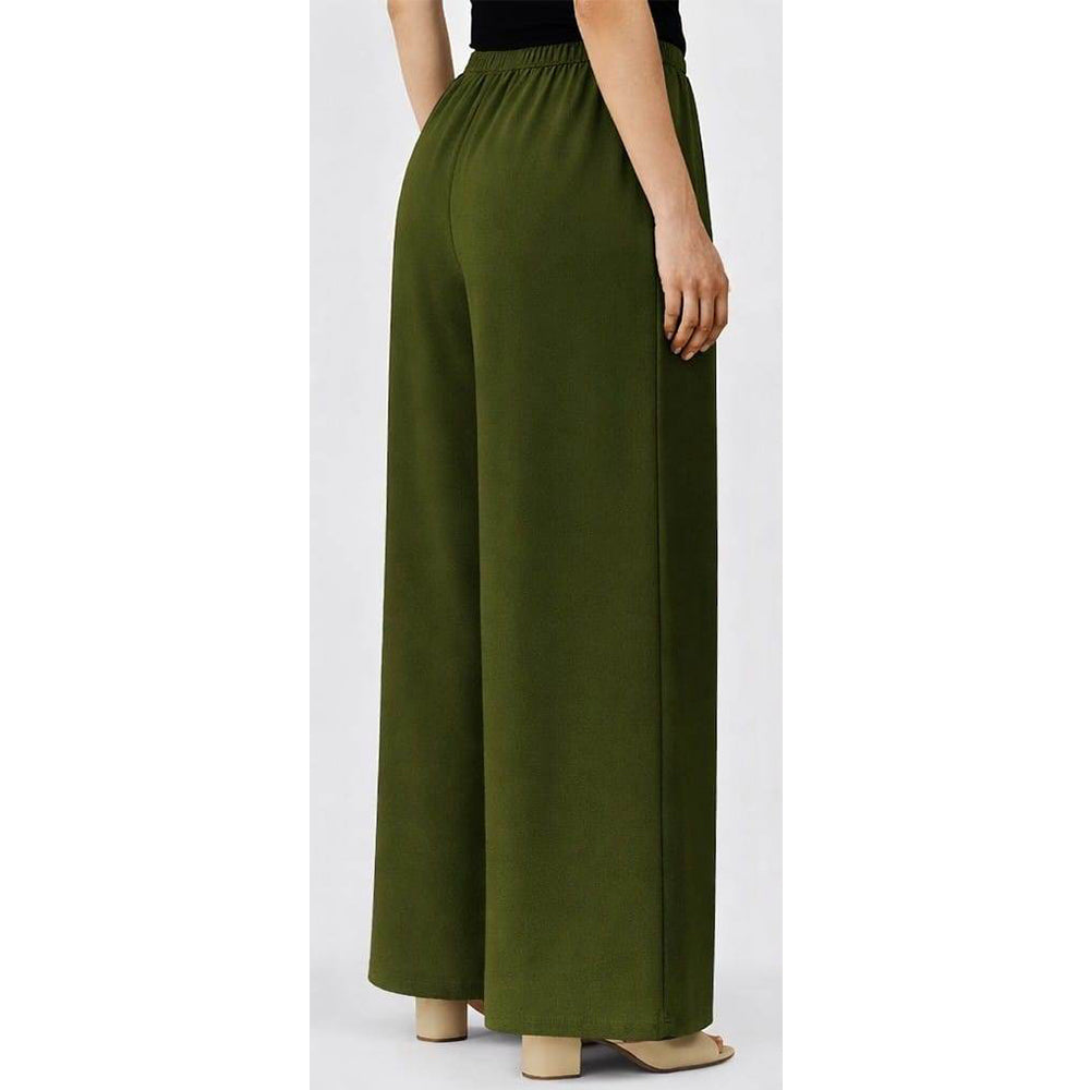 Women's Plain Rayon Palazzo mehendi