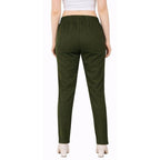 Straight Fit Pants for Women mehendi