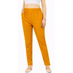 Straight Fit Pants for Women mustard