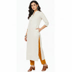 Straight Fit Pants for Women mustard