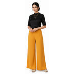Women's Plain Rayon Palazzo mustard