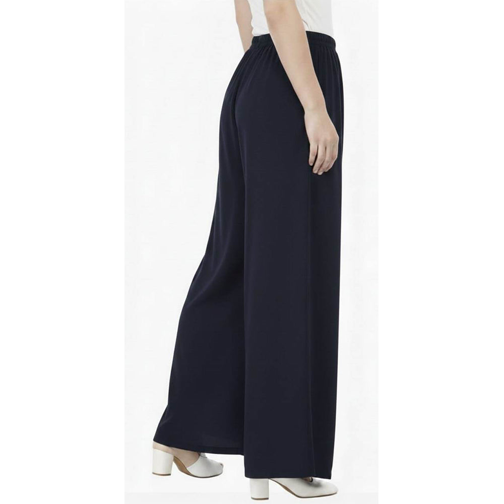 Women's Plain Rayon Palazzo navy-blue