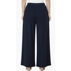 Women's Plain Rayon Palazzo navy-blue