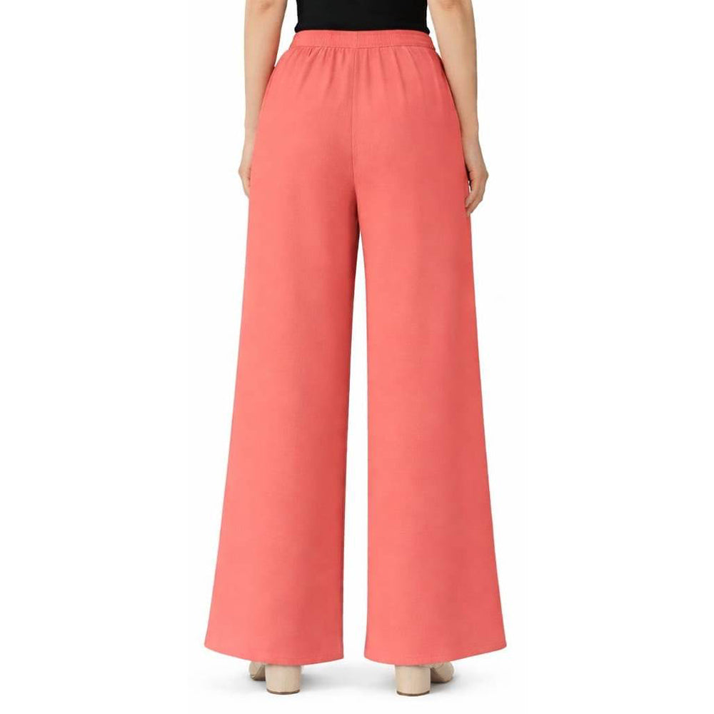 Women's Plain Rayon Palazzo peach