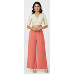 Women's Plain Rayon Palazzo peach